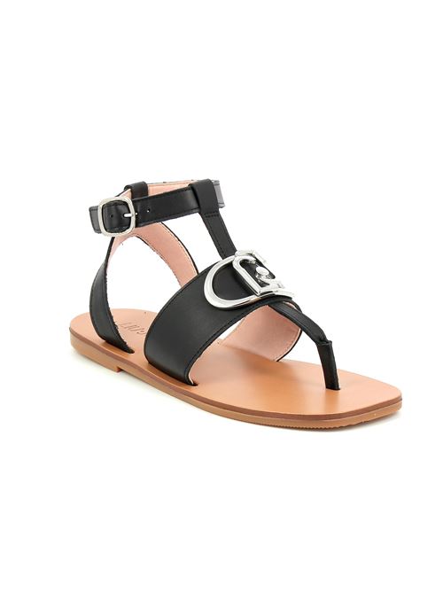 Saba 09 sandalo infradito da donna in pelle nera LIU-JO | SA4121 PO10222222